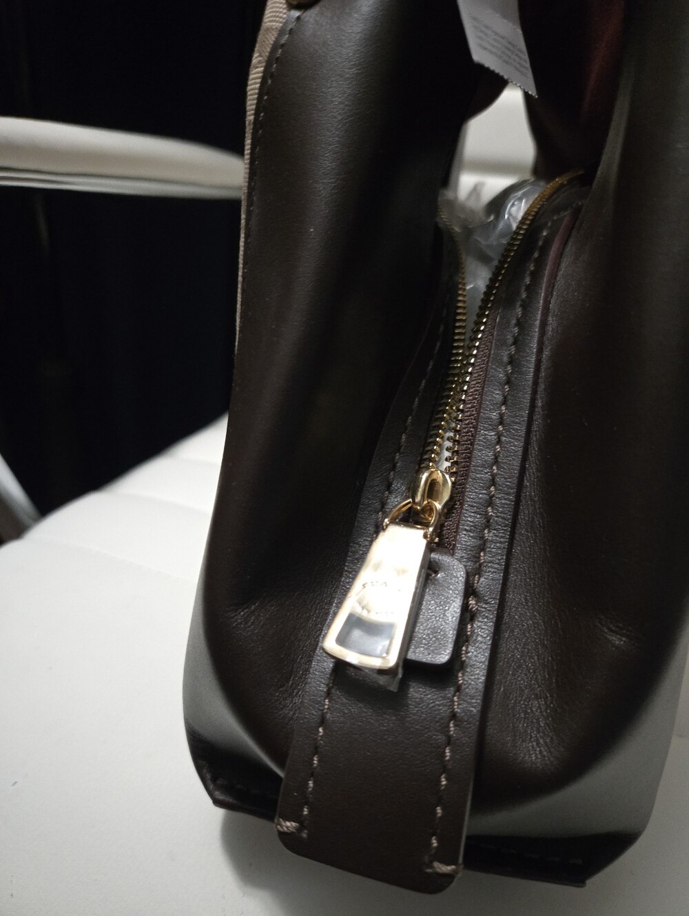 NWT Coach Dalton Tan Signature Jaquard/Dark Chocolate Leather Shoulder Bag.Mwah! - Picture 6 of 15